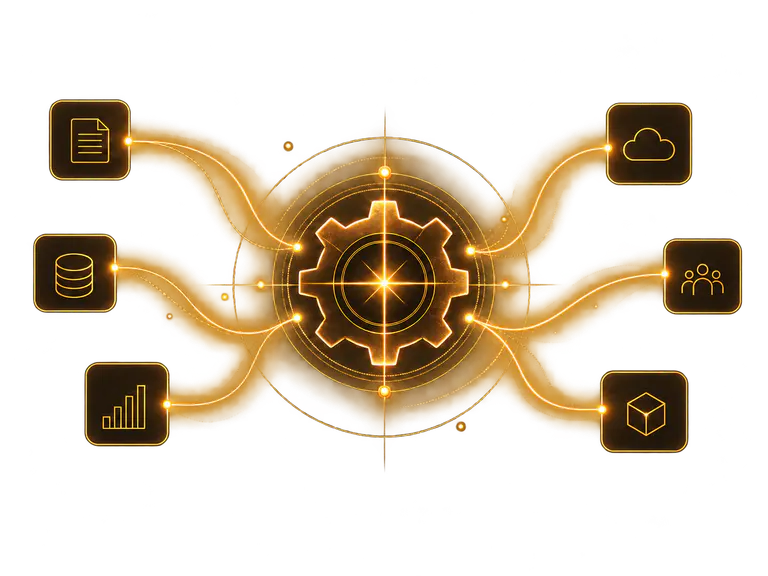 Connected business tools around one automation hub